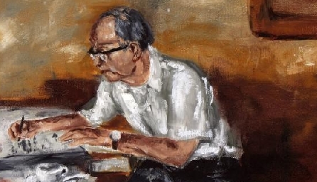 Old man writing